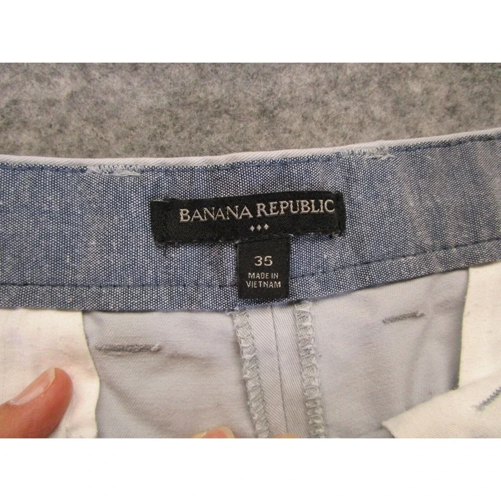 Banana Republic Chino Shorts blue Men's Size 35 pre-owned flat front‎ pocket